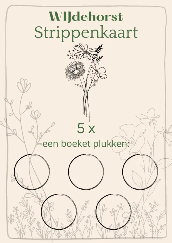 Strippenkaart 5 x plukken